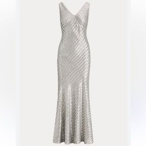 Lauren Ralph Lauren | Gray Pearl Sequin Dress